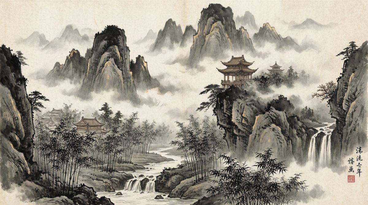 17c水墨山水视频教程 - 东方意境美学